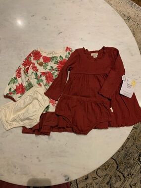2 Burt’s Bees Baby dresses